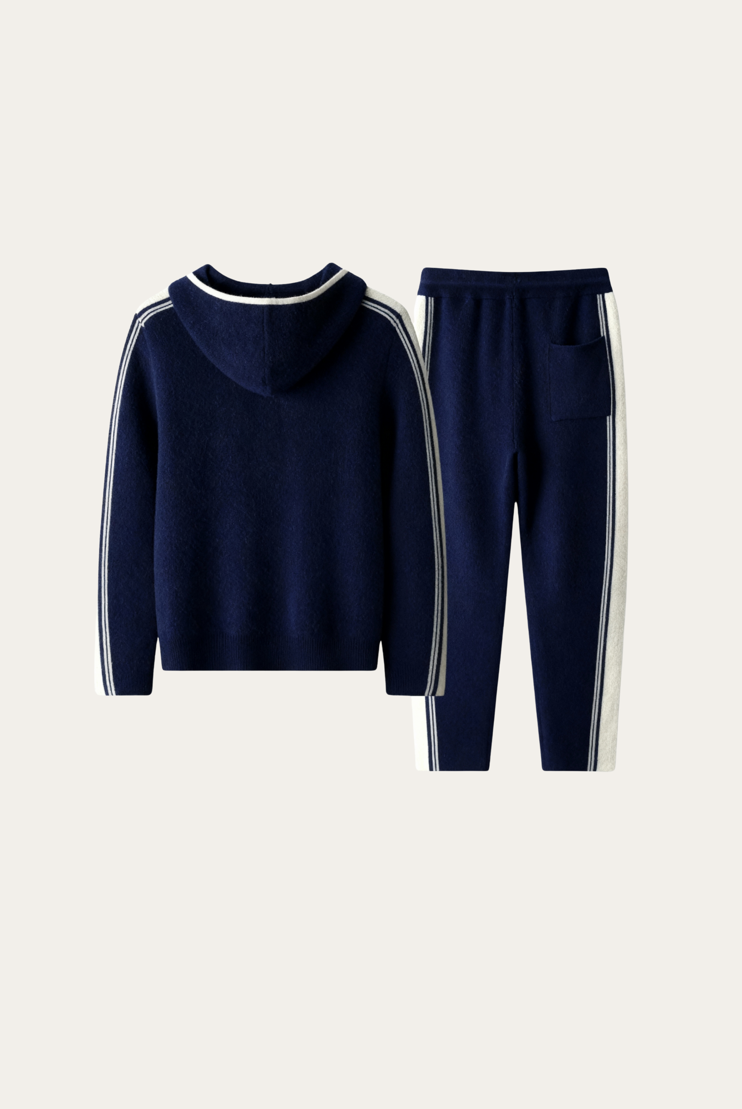 Marineblauer Merinowoll-Trainingsanzug