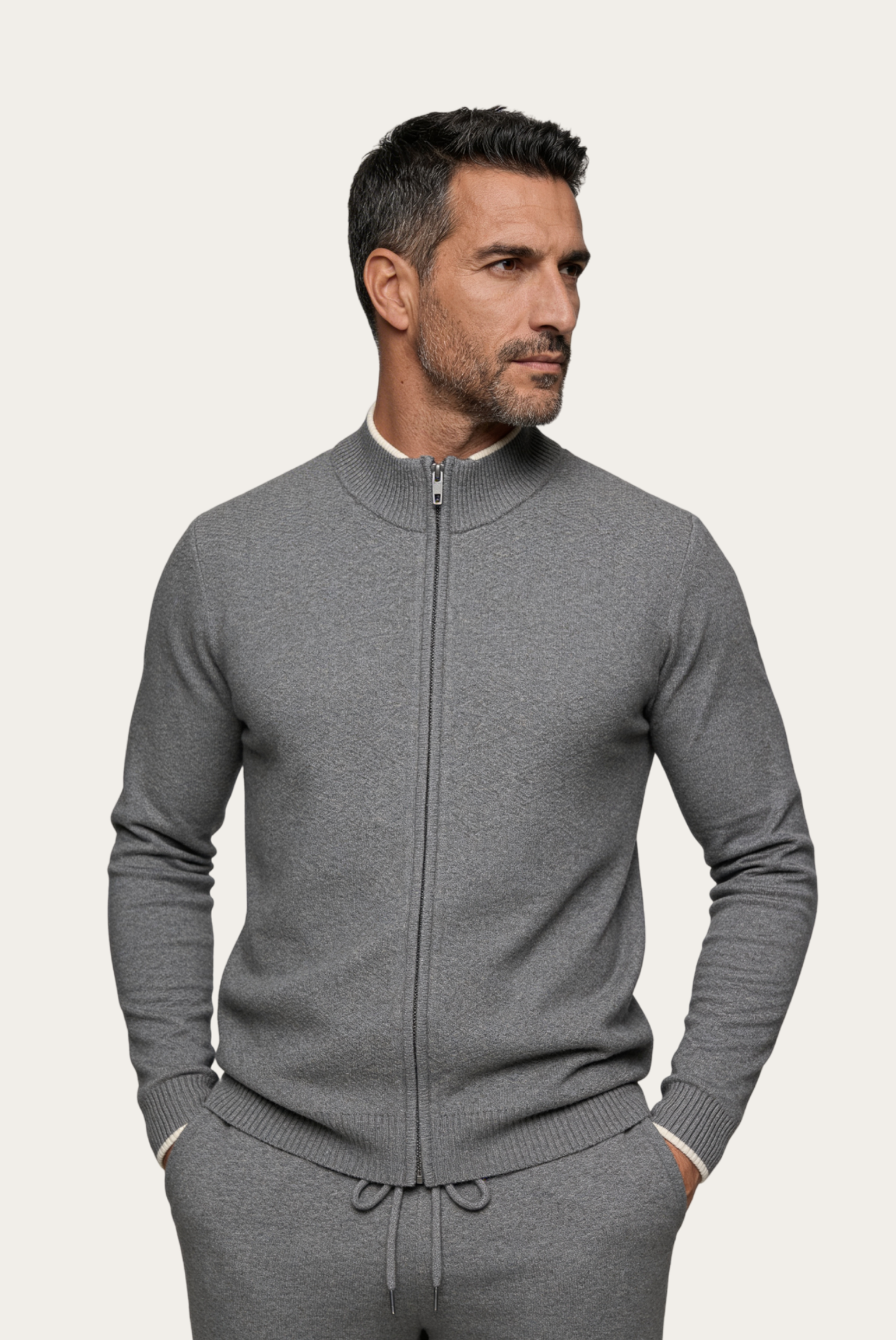 Graues Merino-Nocturne-Set
