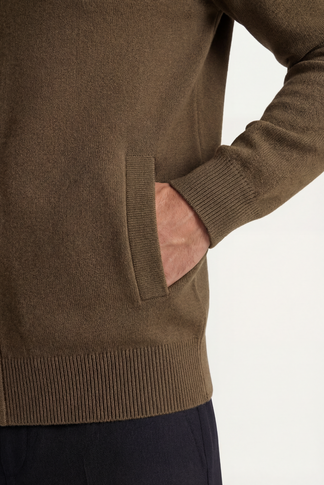 Coffee Polo Cardigan