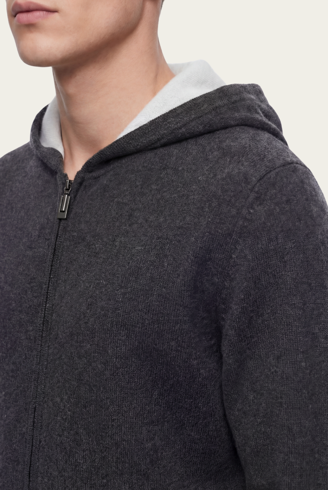 Suéter de Casimir de Caída Suave Gris Oscuro