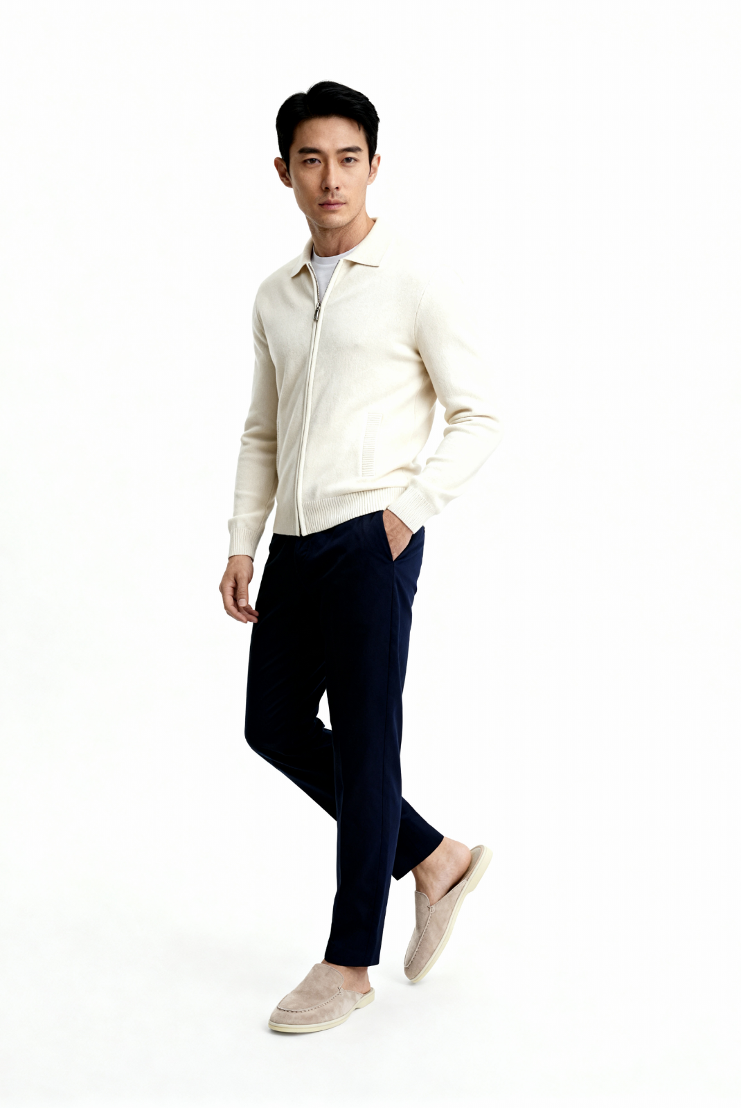 Cárdigan Polo Blanco