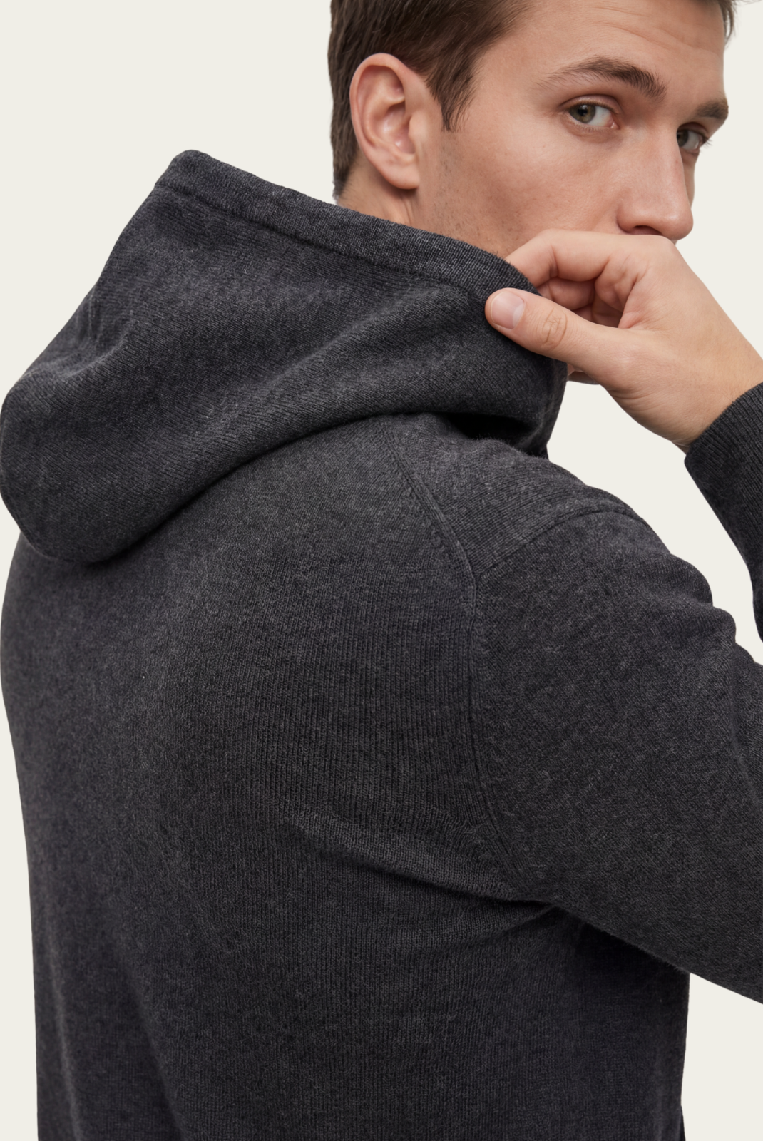 Suéter de Casimir de Caída Suave Gris Oscuro