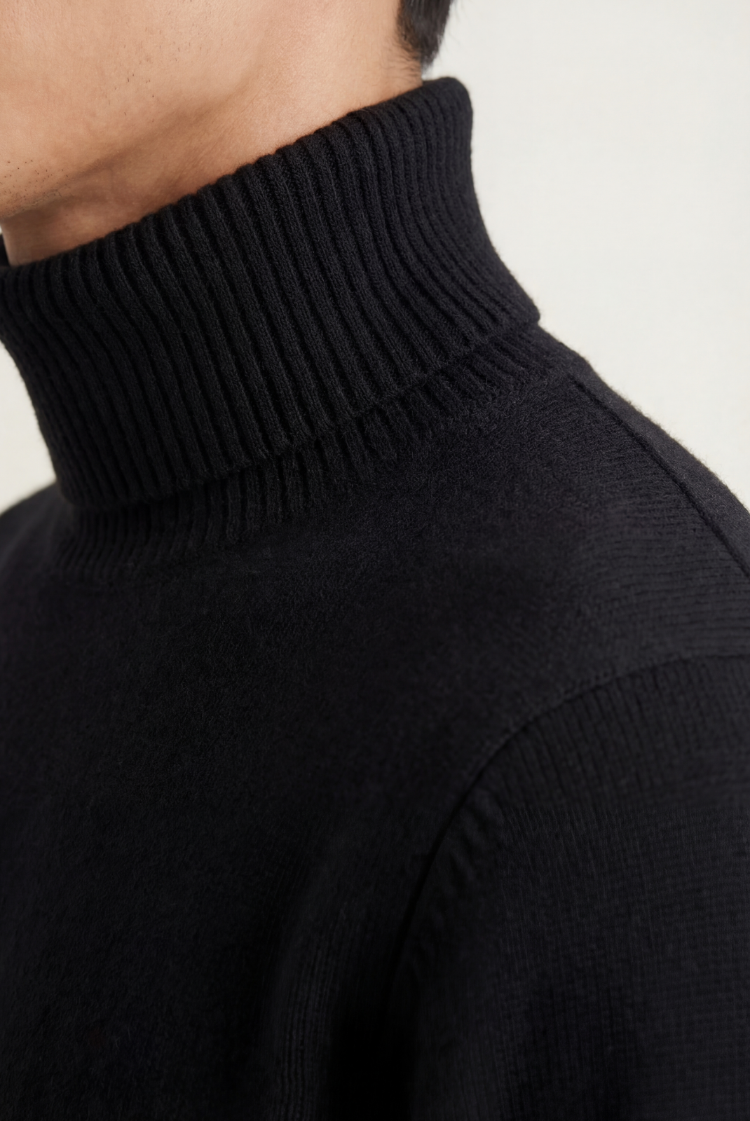 Black Cashmere Turtleneck