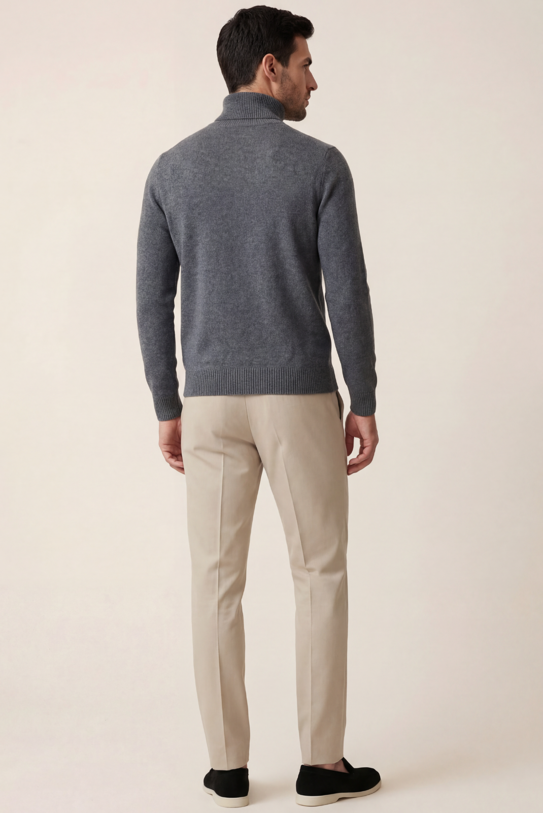 Grey Cashmere Turtleneck