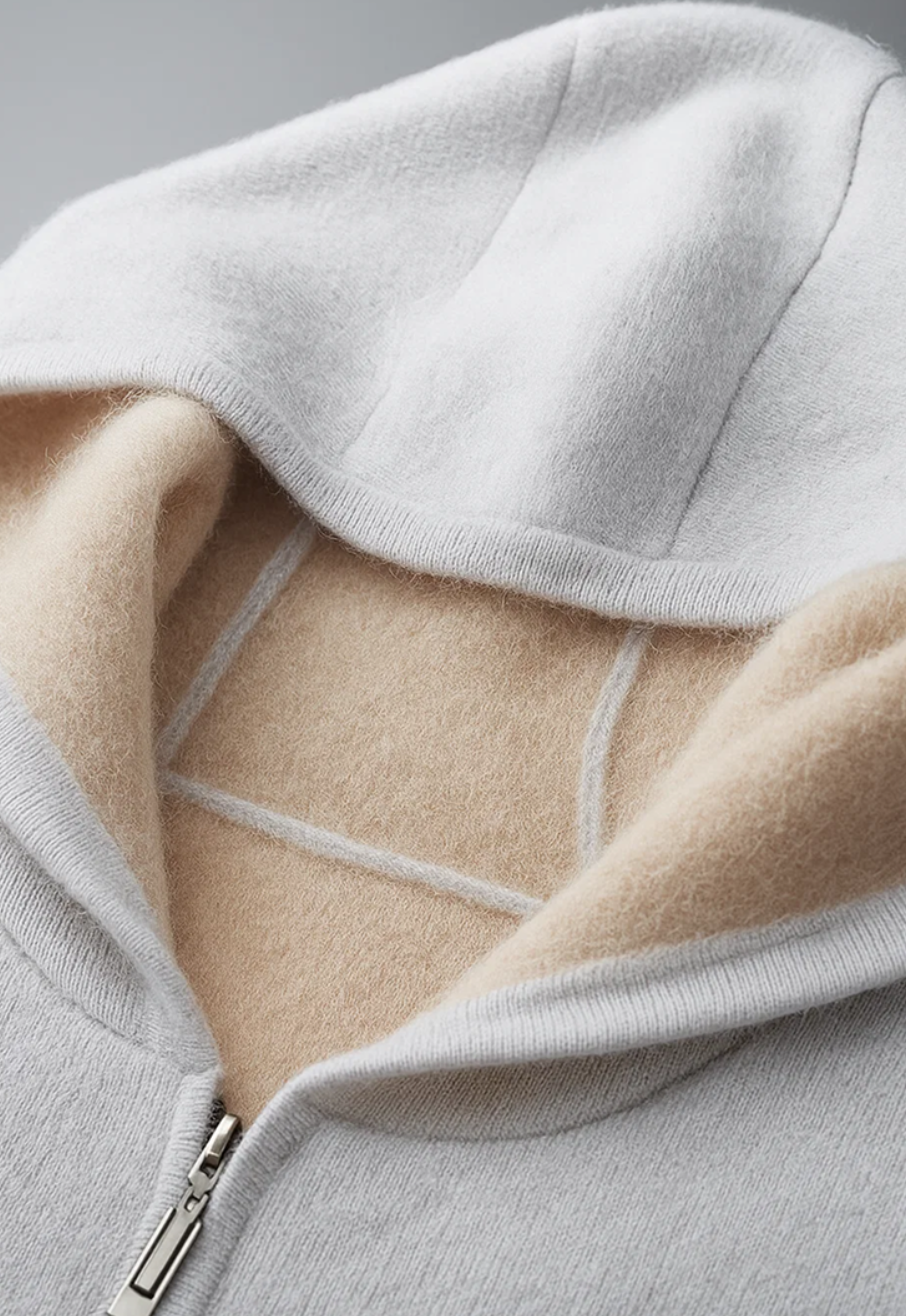 Silver Grey Cashmere Drape Cardigan