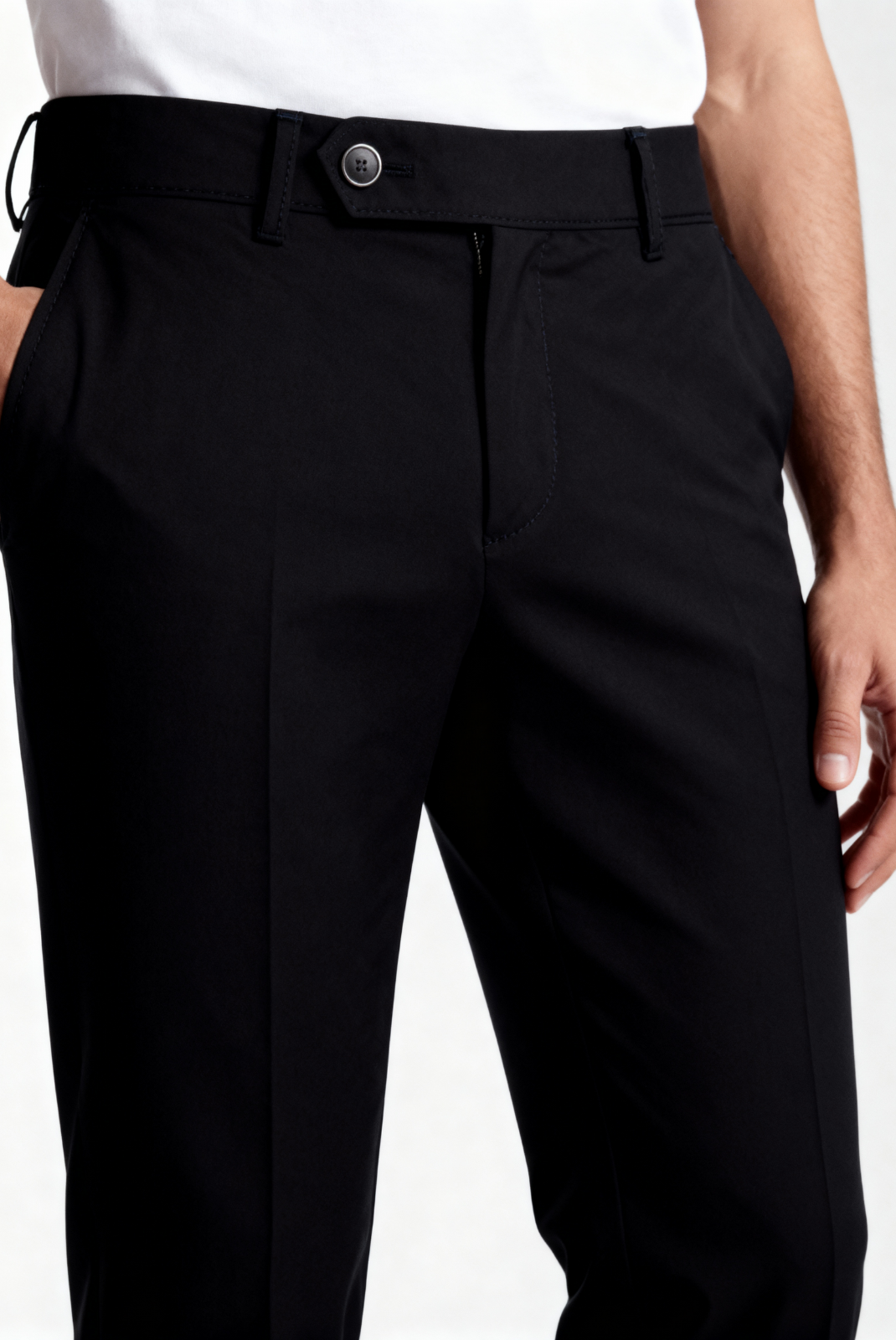 Black Elastic Pantalon