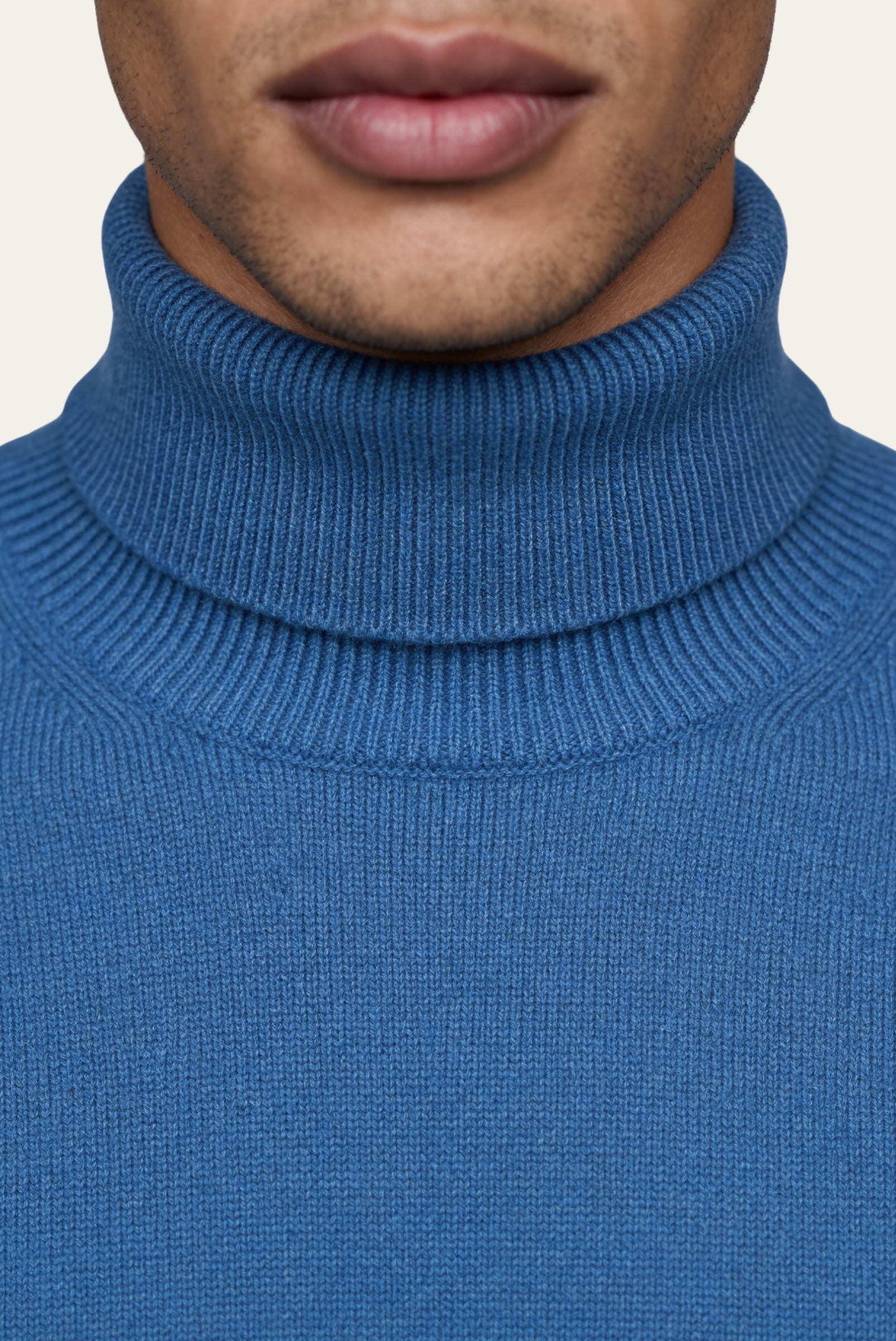 Sky Blue Cashmere Turtleneck