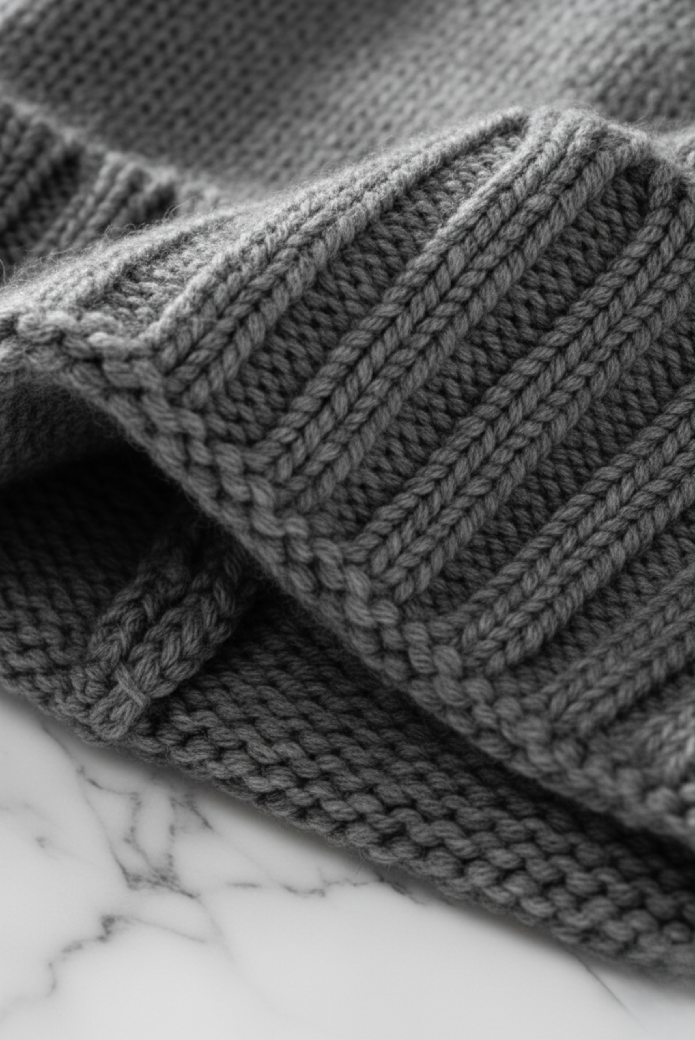 Charcoal Heather Premium Cashmere Beanie