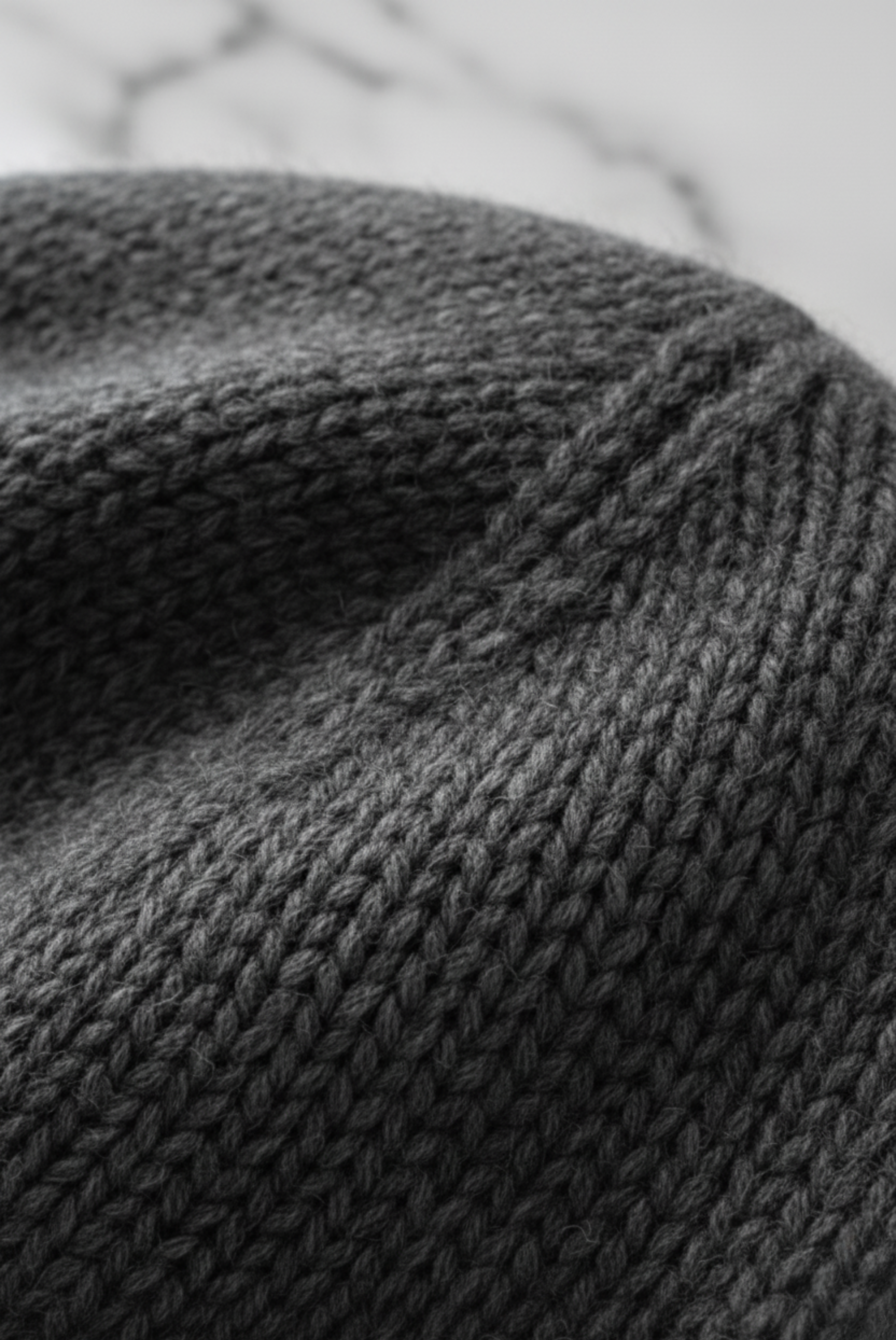 Charcoal Heather Premium Cashmere Beanie