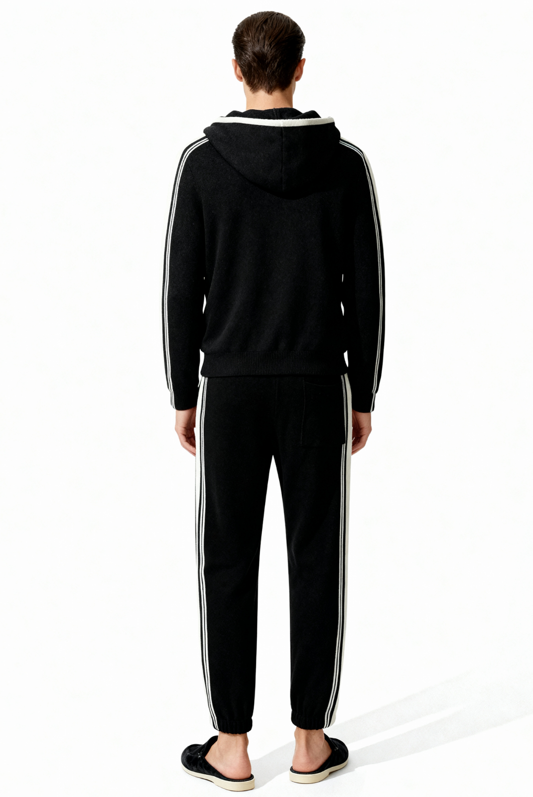 Black Merino Wool Tracksuit