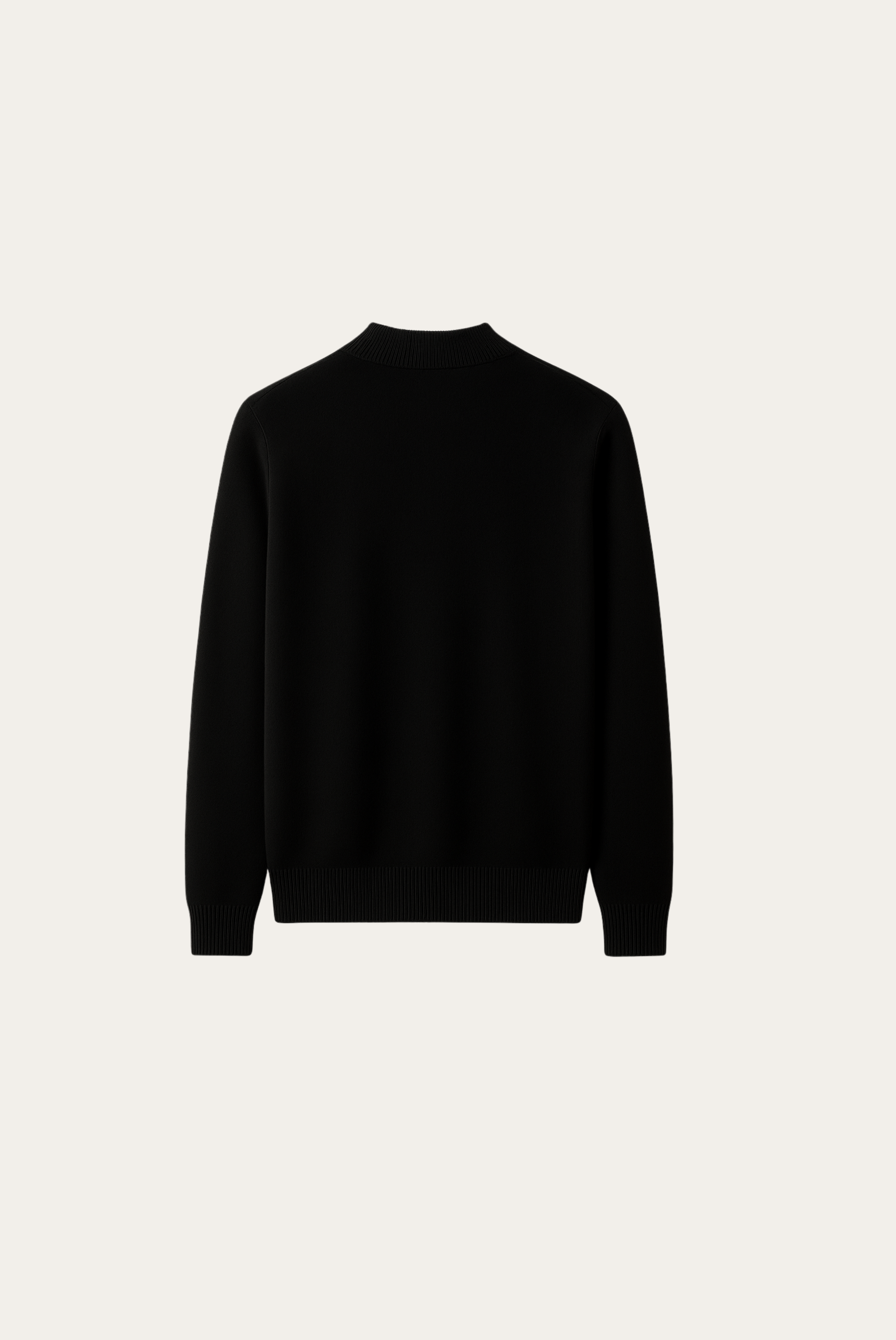 Black Wool Crewneck