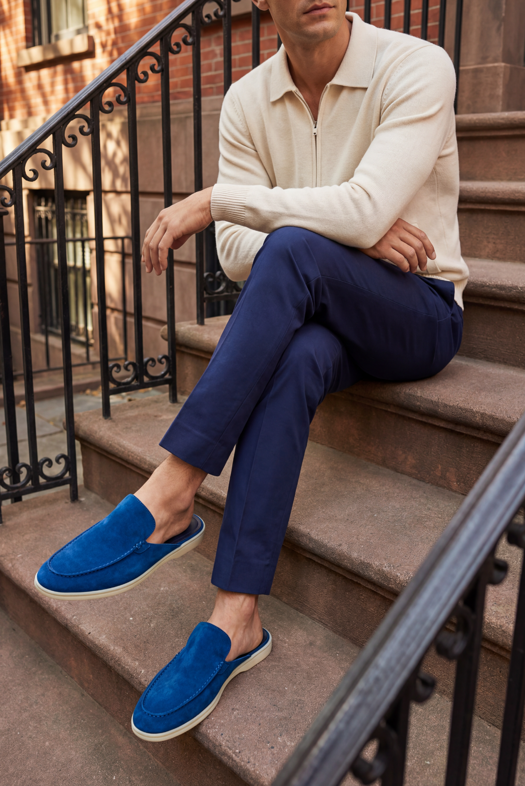 Marine Blue Donati Mule