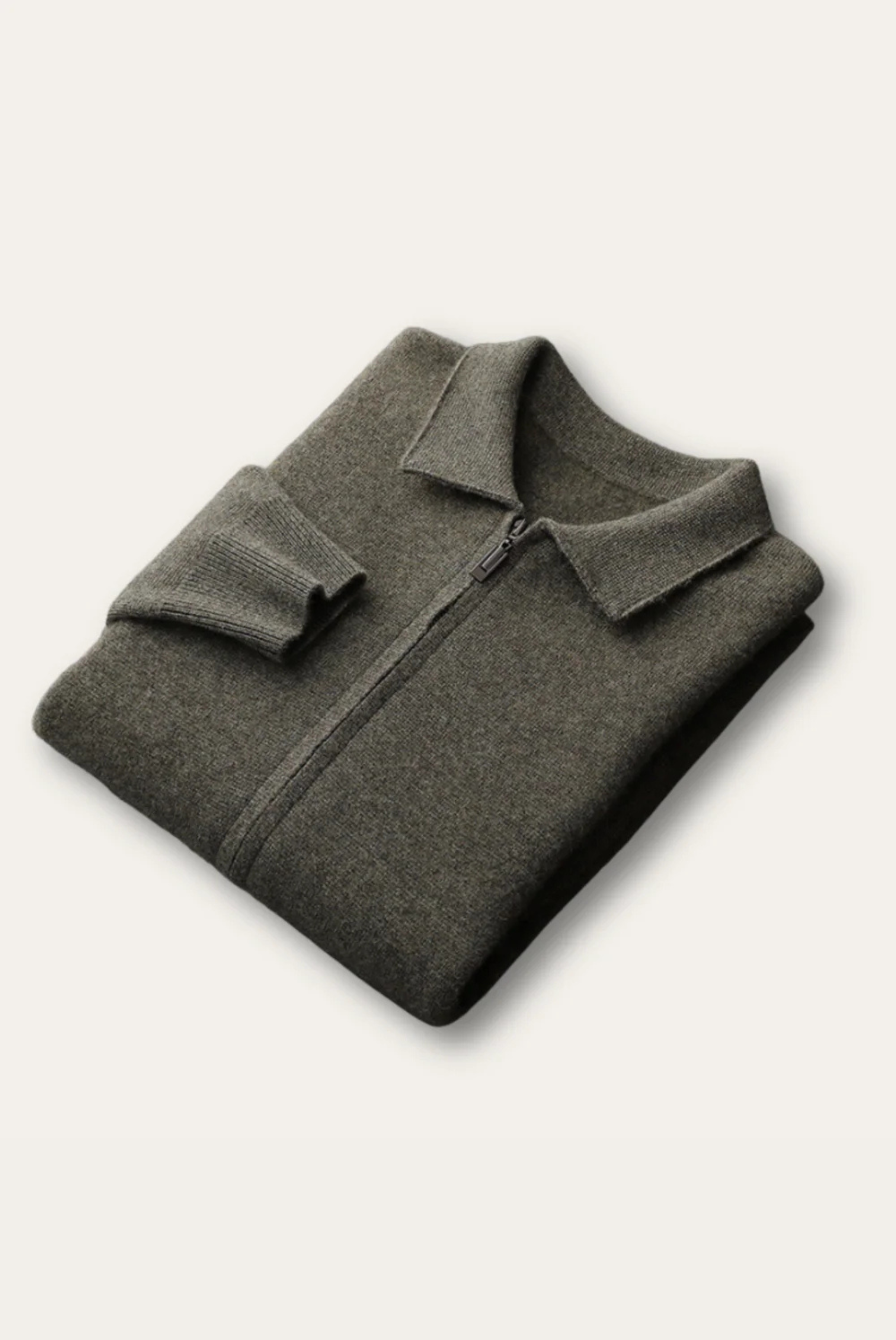 Olive Green Polo Cardigan