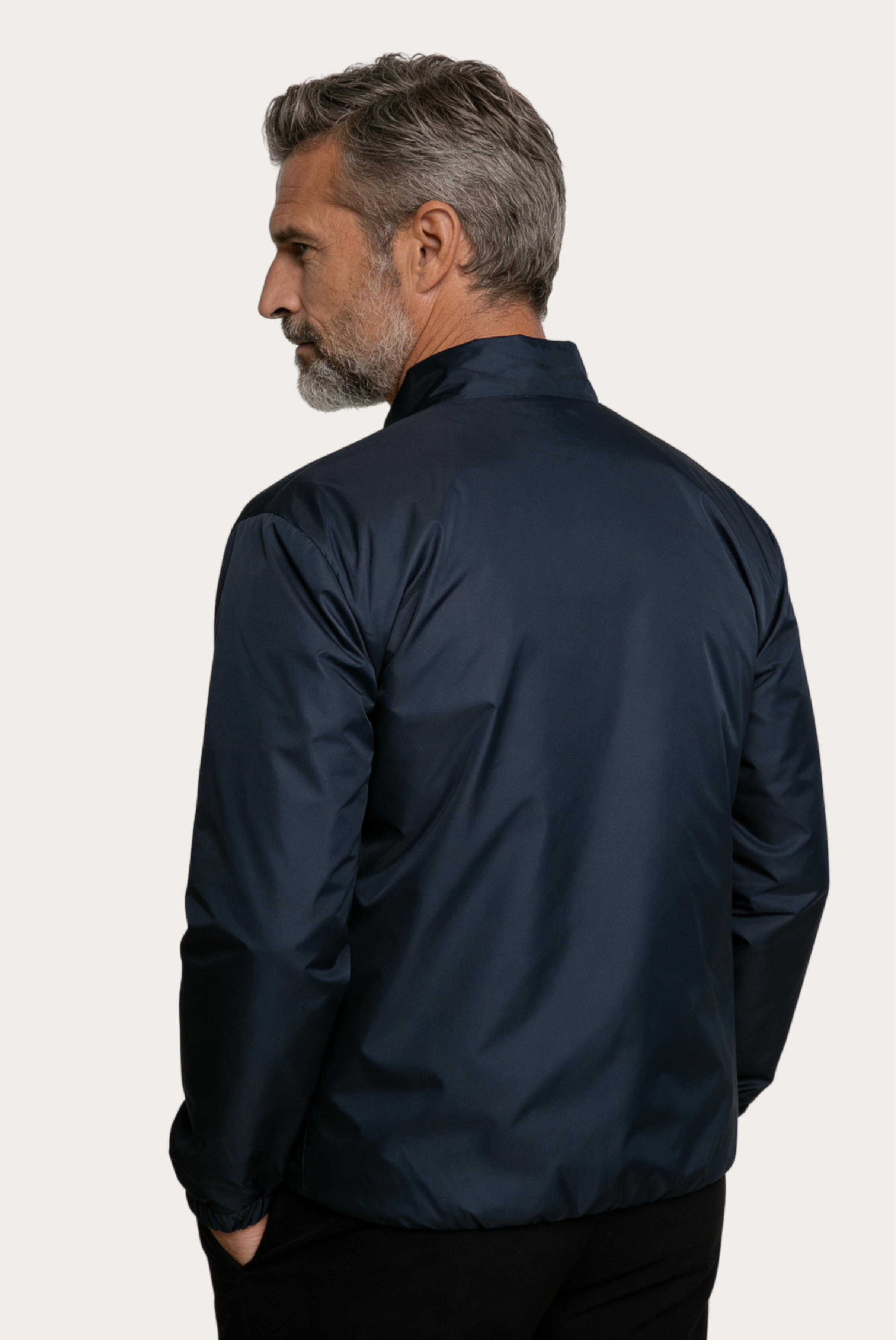 Blauer Windbreaker