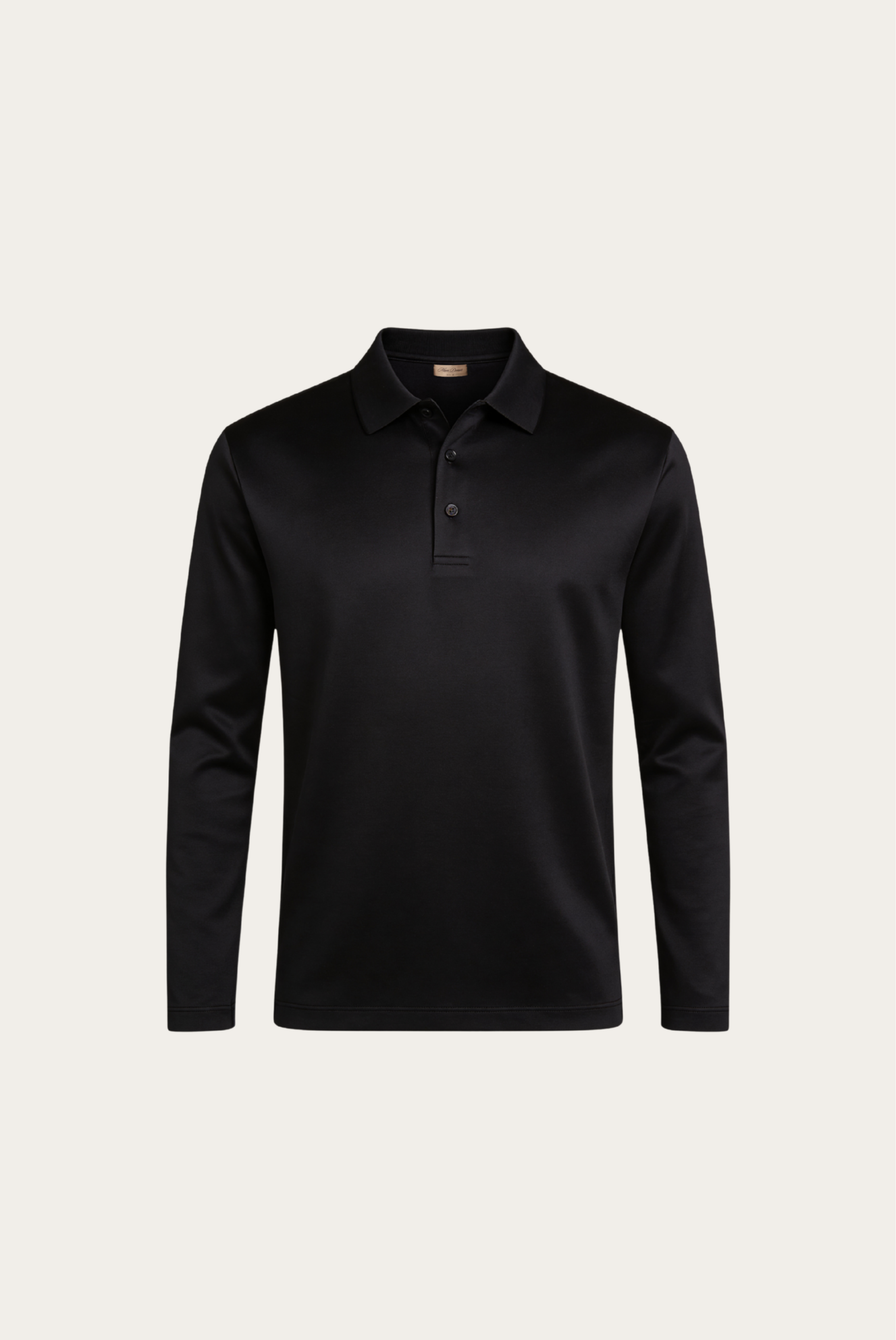 Black Imperial Long Sleeve Polo