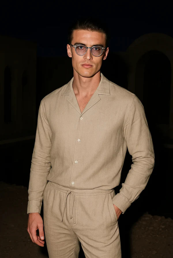 Oatmeal Linen Trouser