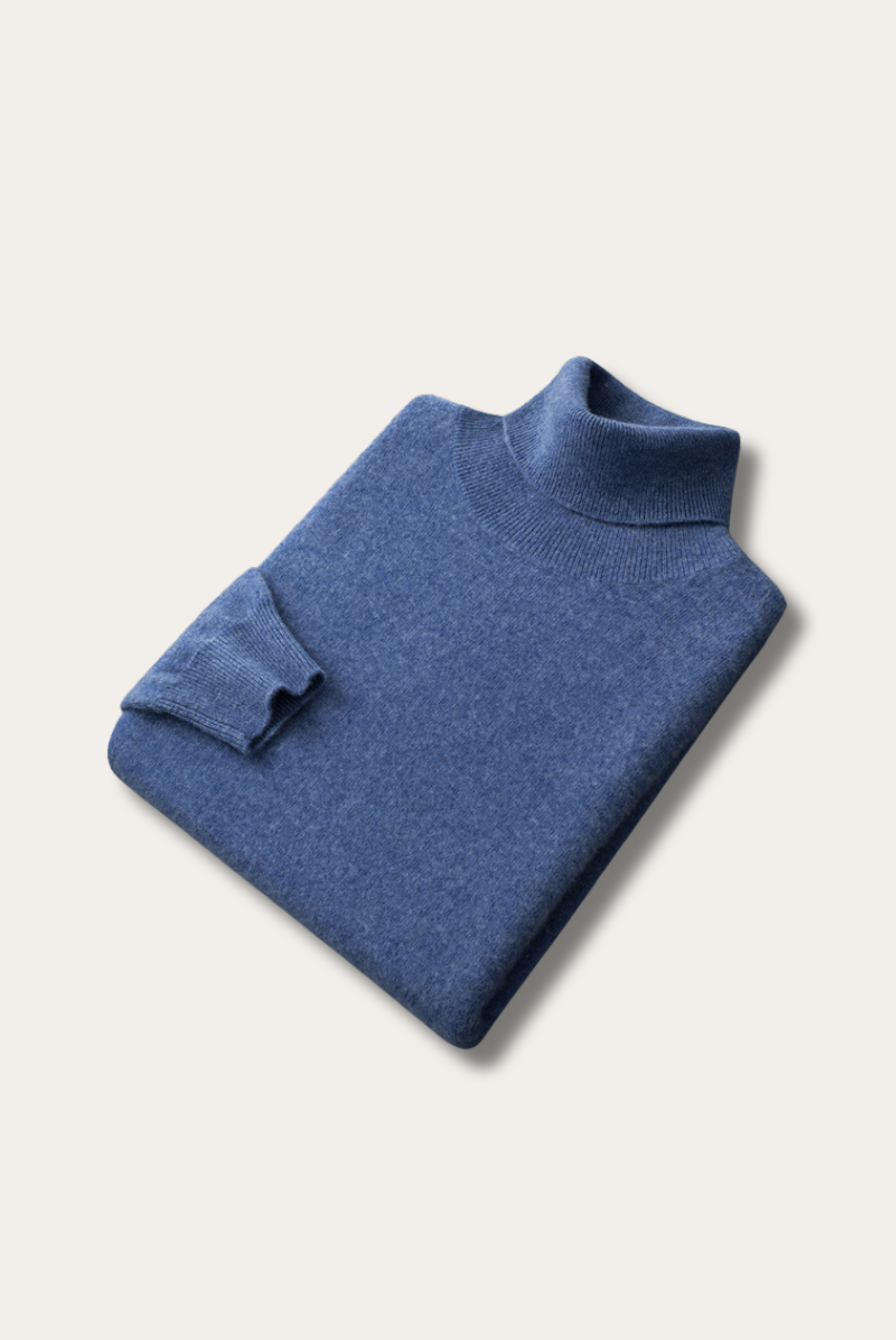 Blue Cashmere Turtleneck
