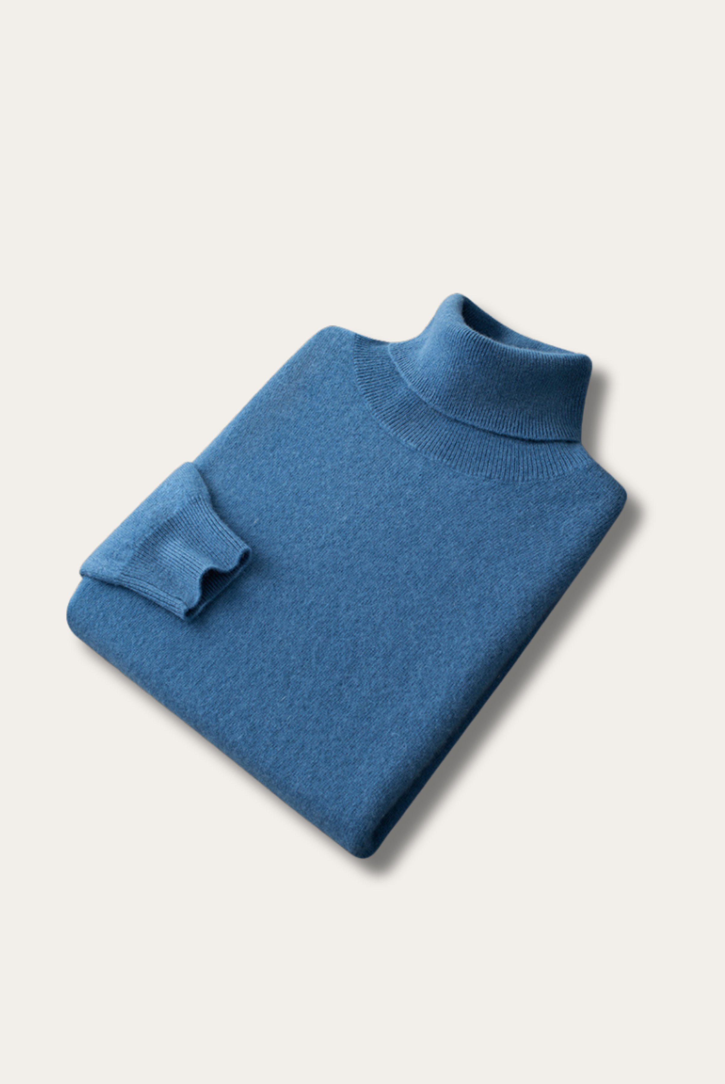Sky Blue Cashmere Turtleneck
