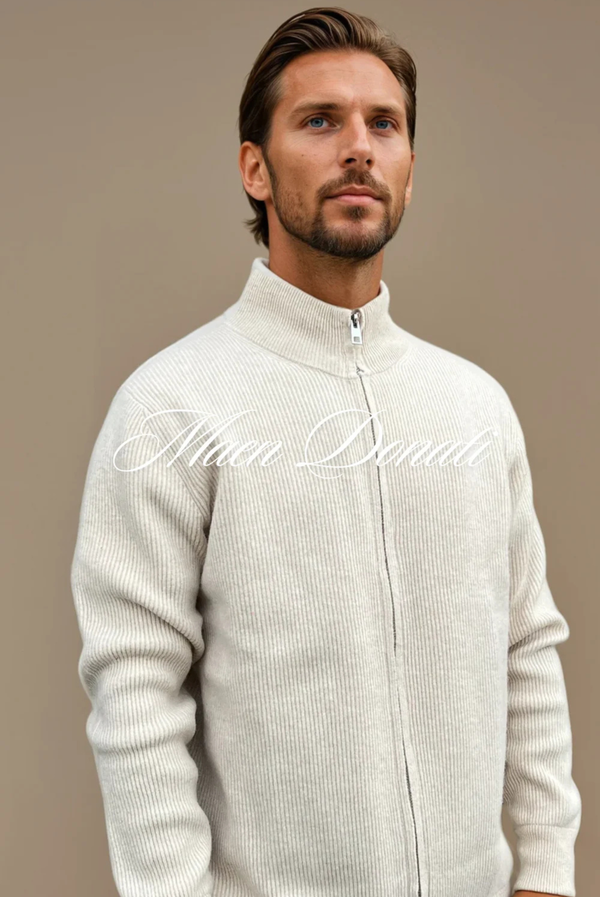 Beige Wool Cardigan