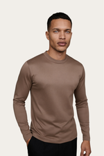 Camiseta Imperial de Manga Larga Gris Pardo 