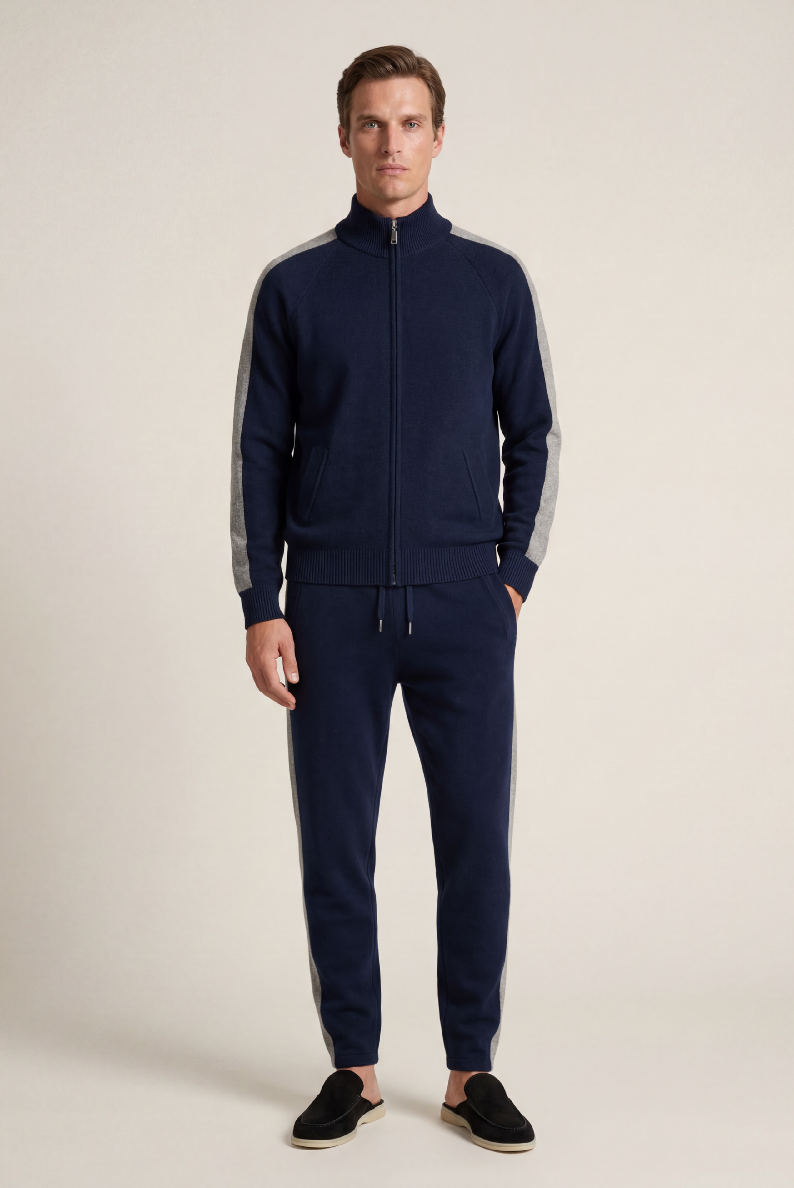 Navy Donati Cashmere Set