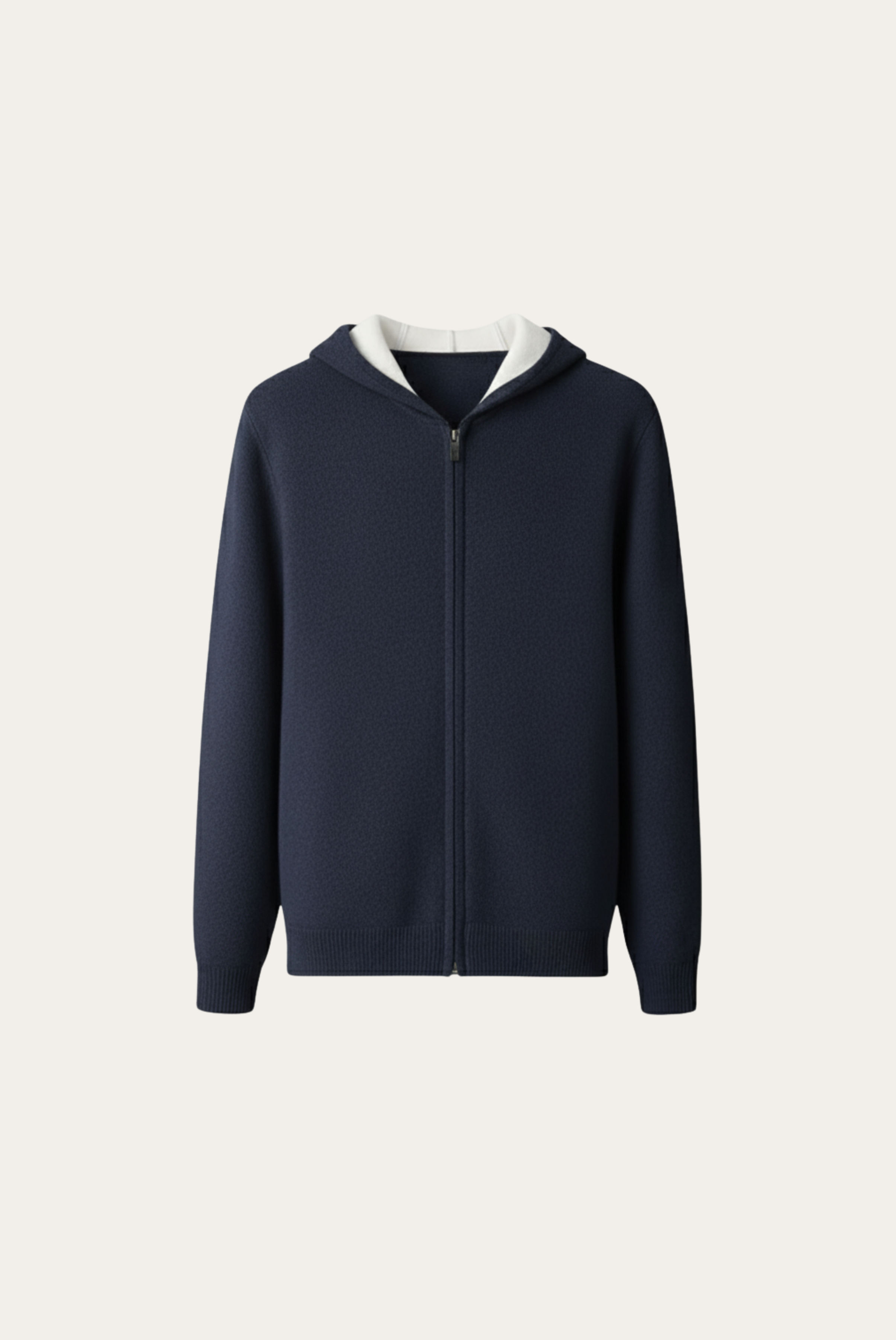 Navy Blue Cashmere Drape Cardigan