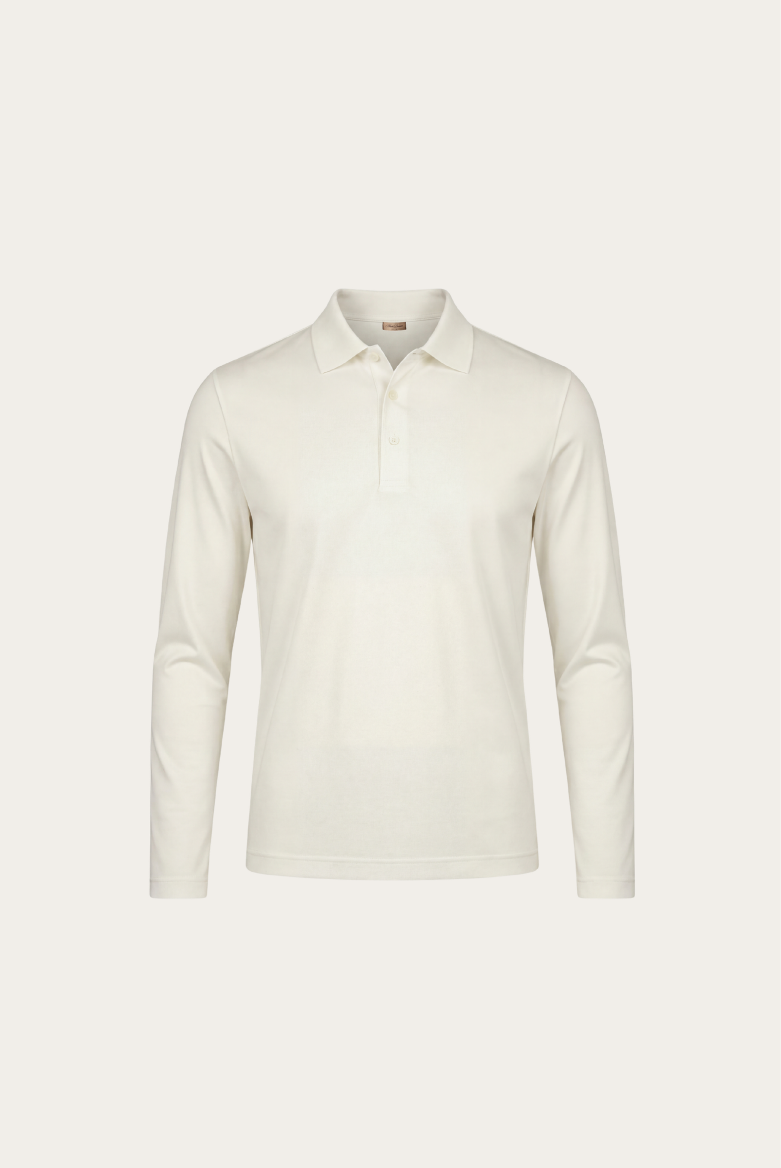 White Long Sleeve Polo