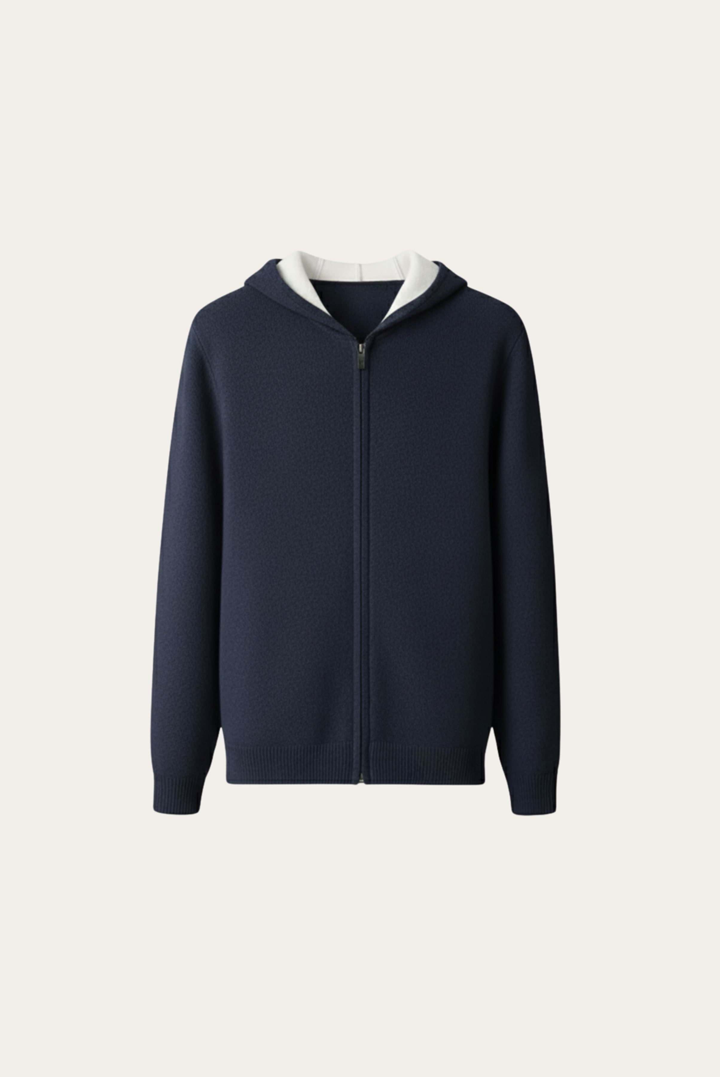 Navy Blue Cashmere Drape Cardigan