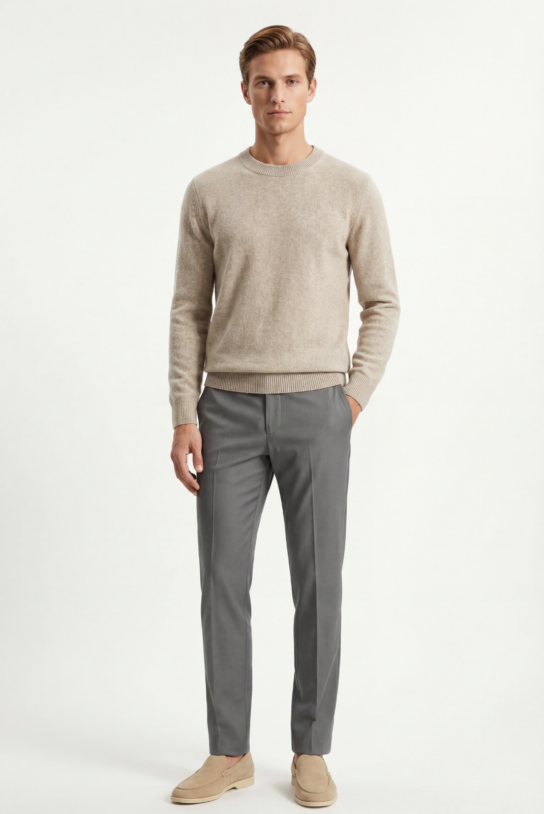 Creme Cashmere Crewneck