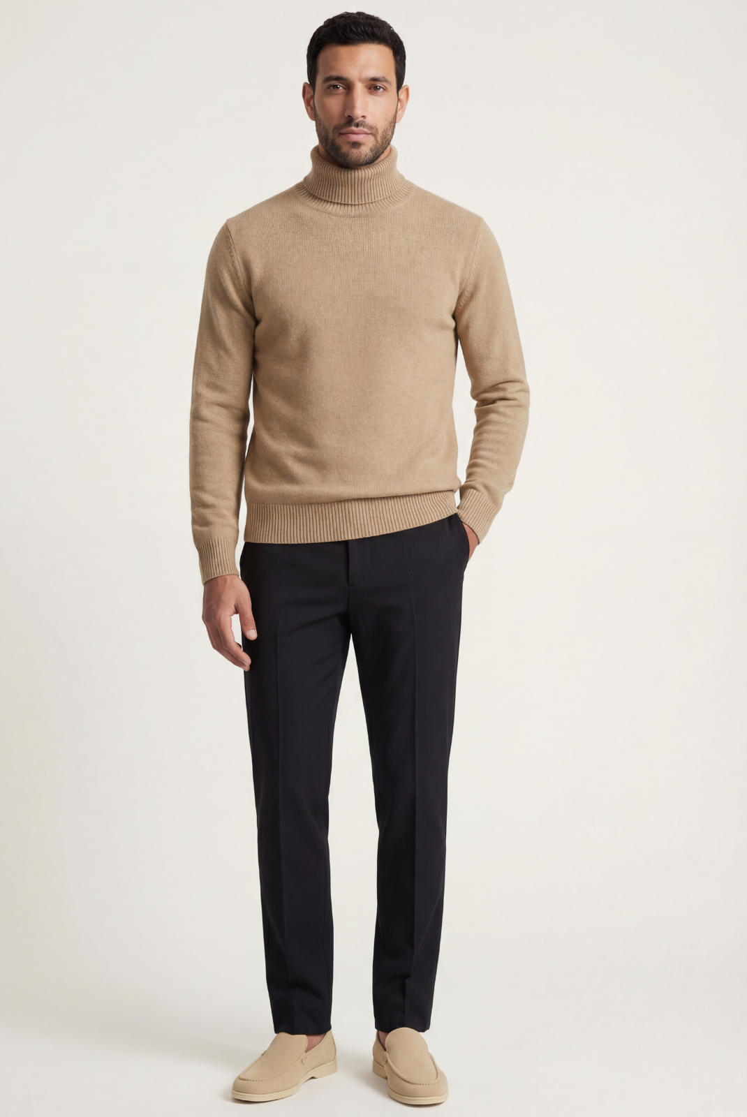 Camel Cashmere Turtleneck