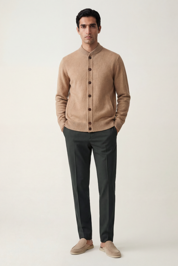 Camel Cashmere Cardigan