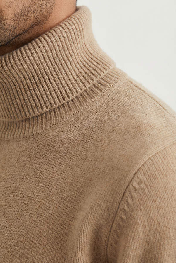 Camel Cashmere Turtleneck