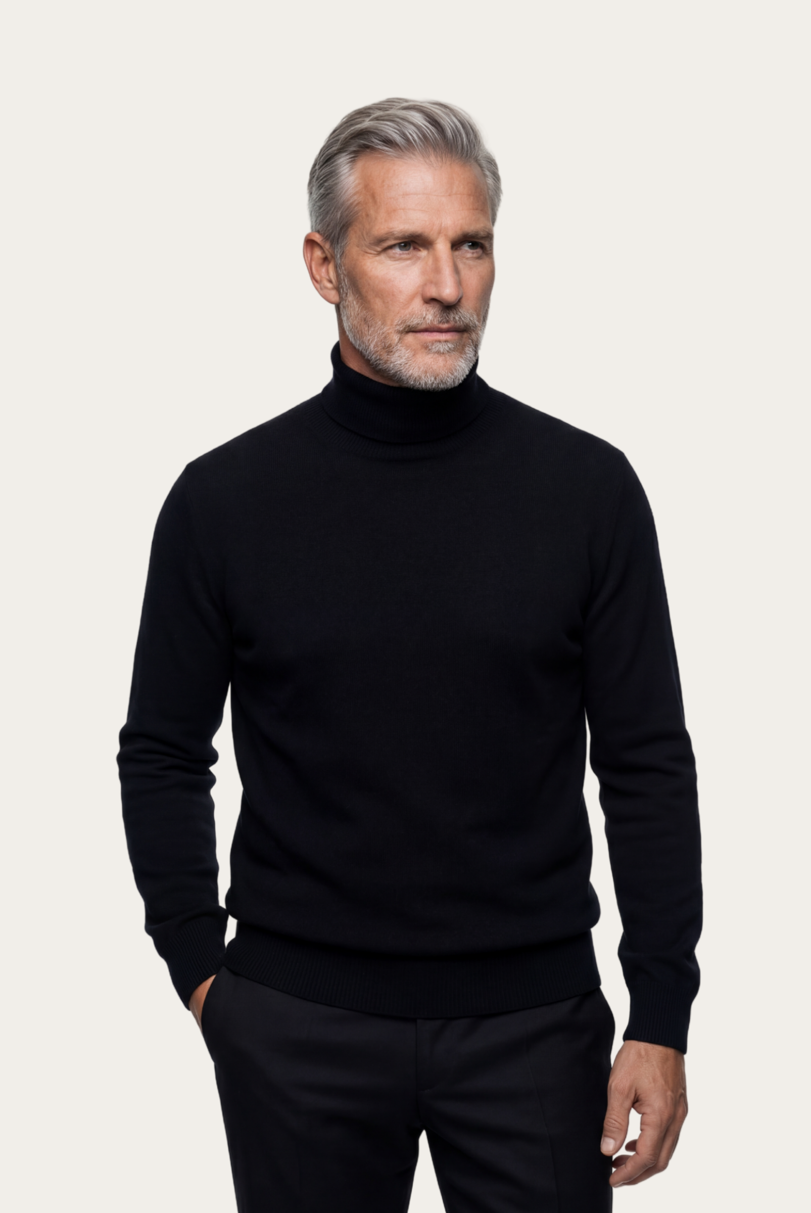 Black Cashmere Turtleneck