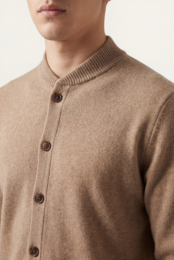 Camel Cashmere Cardigan