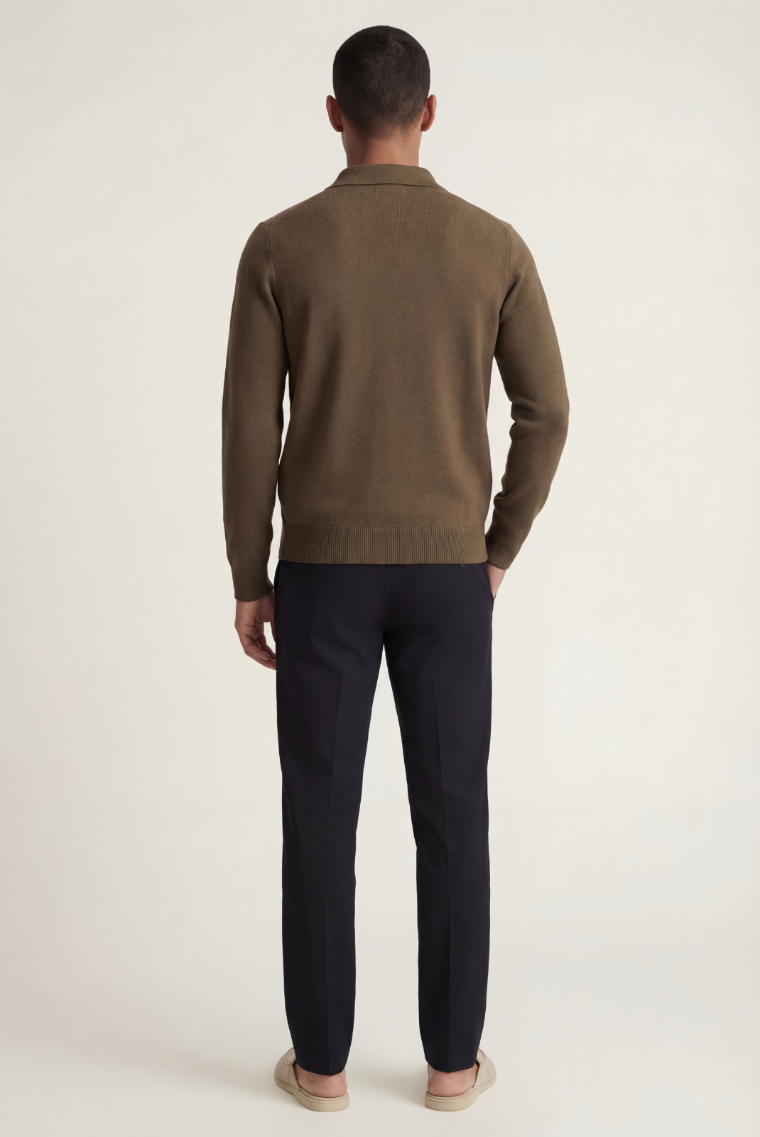 Cárdigan Polo Café