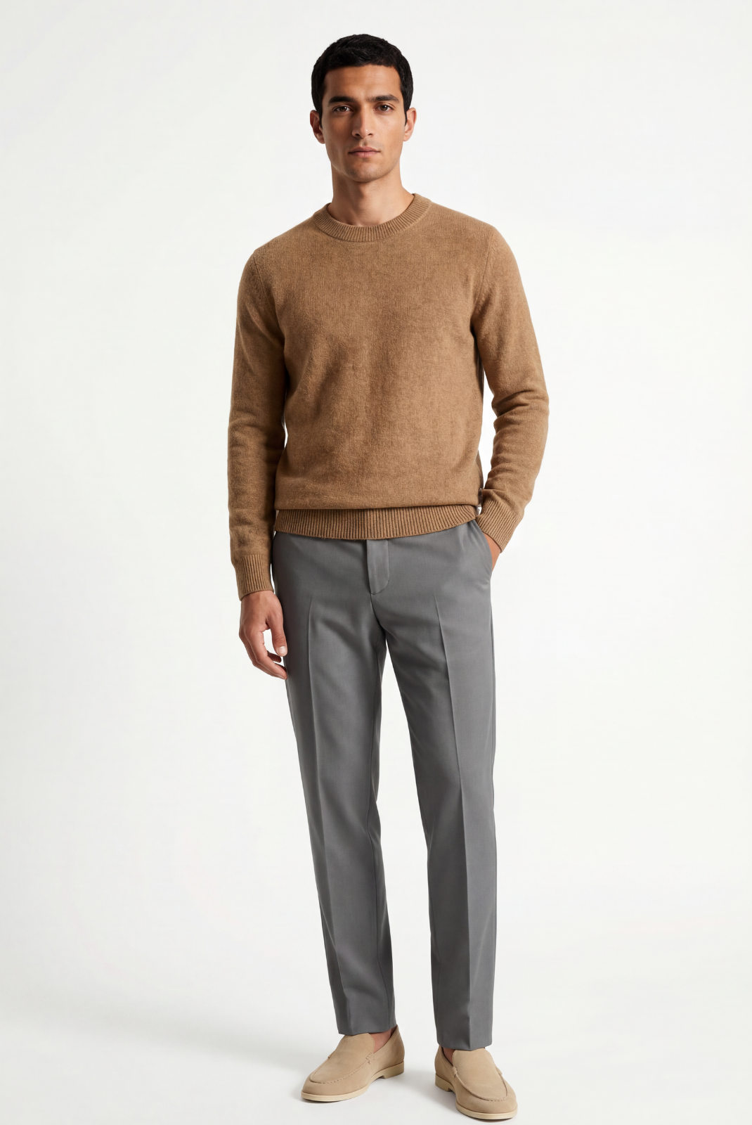 Camel Cashmere Crewneck