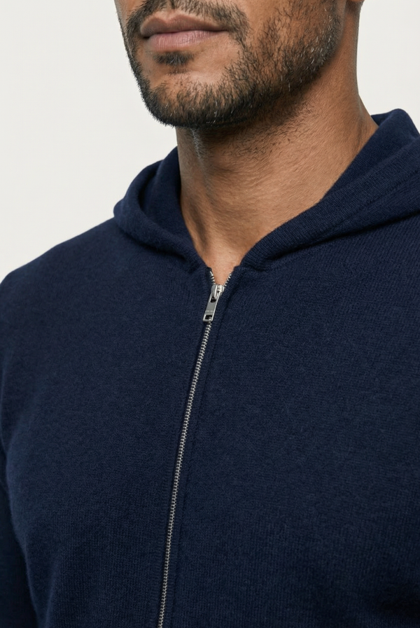 Sudadera con Cierre de Casimir Premium Azul Marino