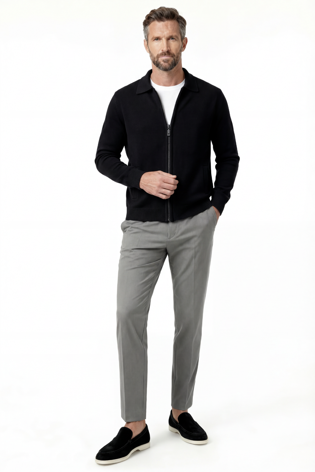 Black Polo Cardigan