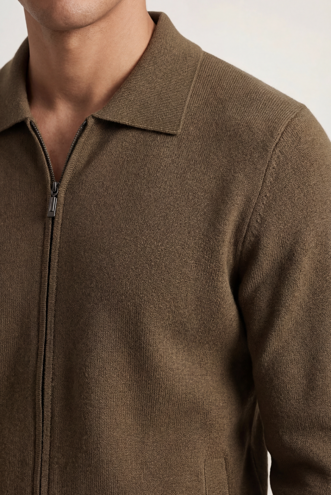 Cárdigan Polo Café