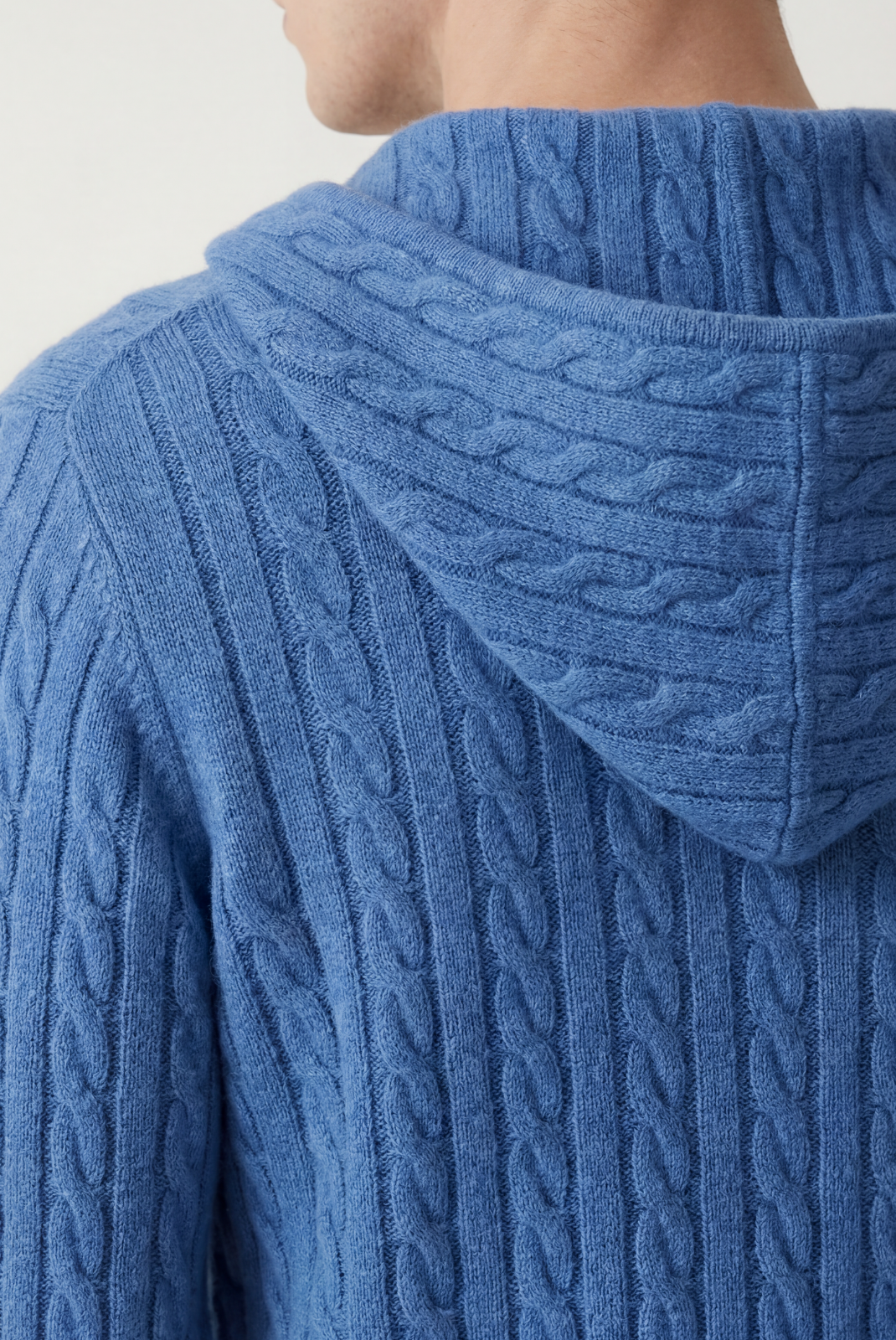 Blue Cashmere Zip Jacket