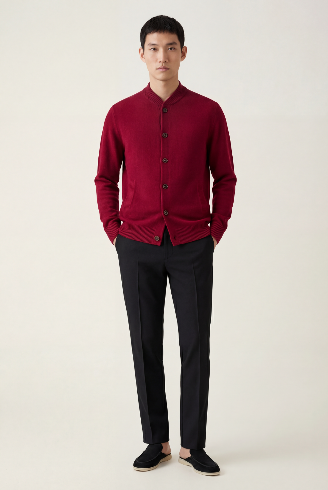 Red Cashmere Cardigan