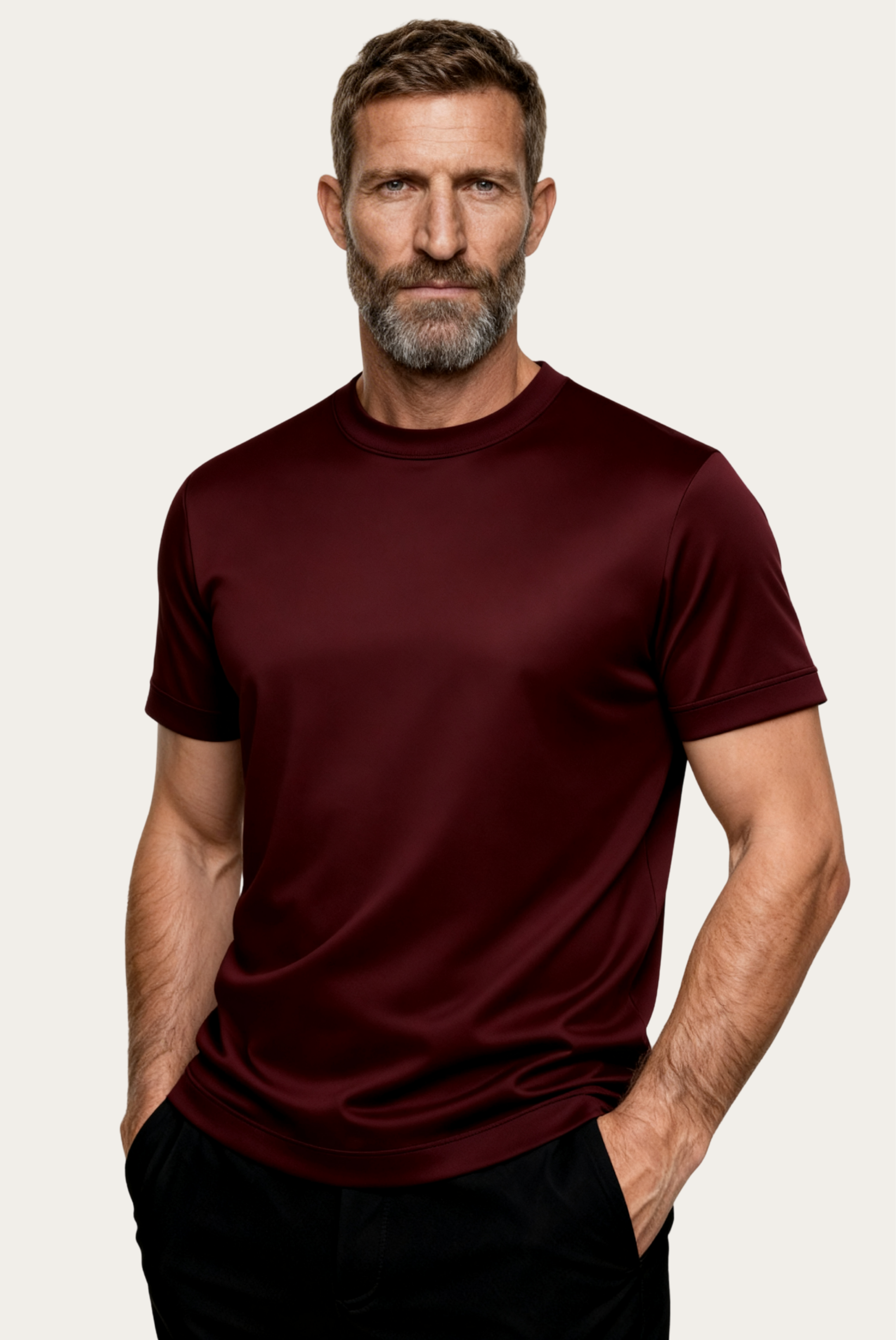 インペリアル T シャツ ボルドーレッド