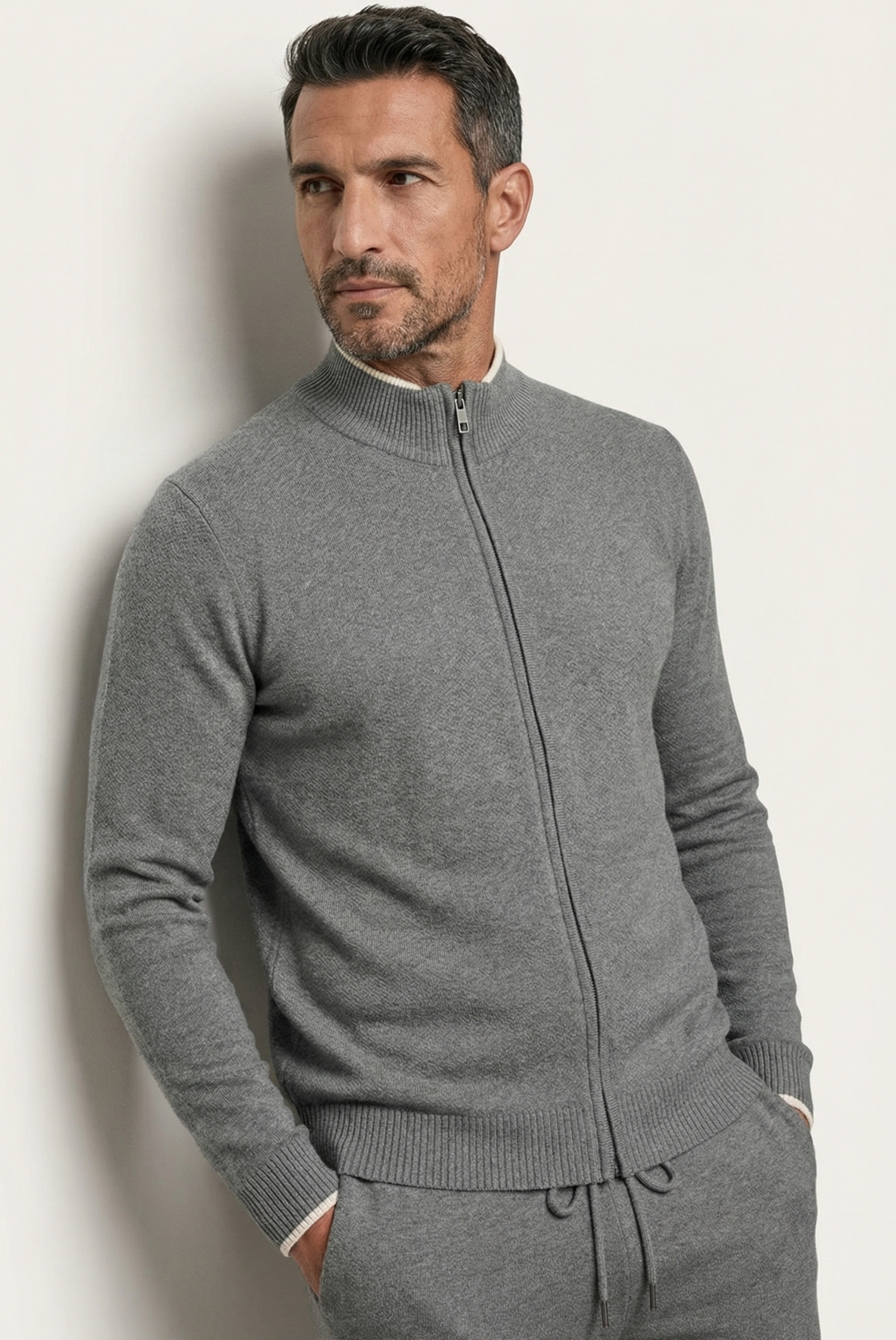 Graues Merino-Nocturne-Set