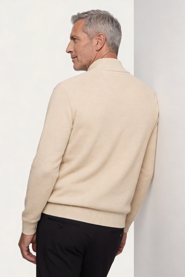 Camel Inside-Out Kaschmir-Strickjacke