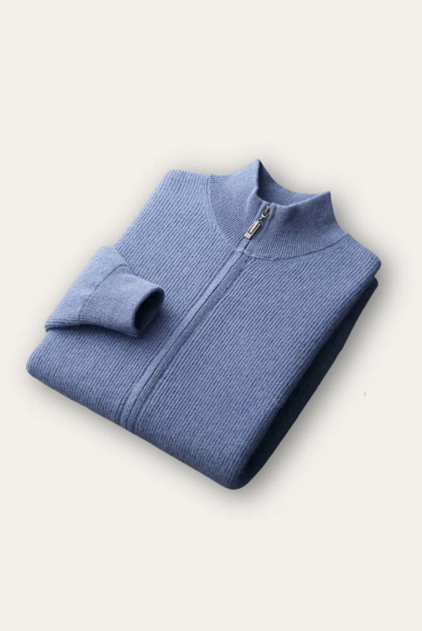 Blue Wool Cardigan