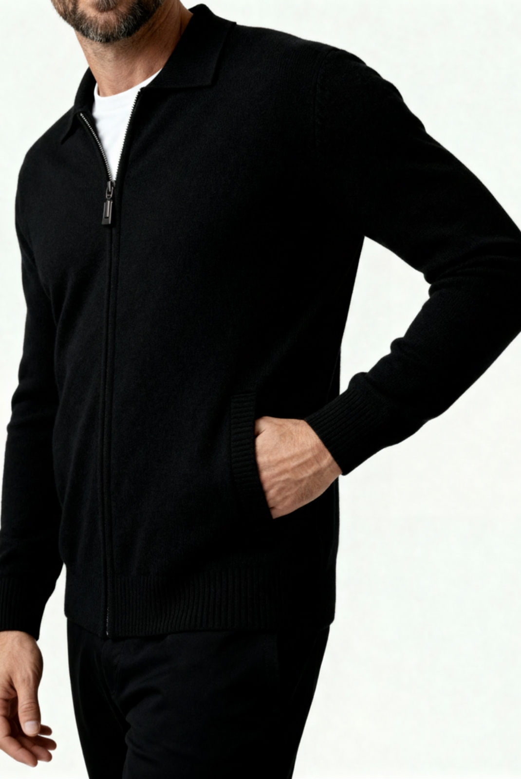 Black Polo Cardigan