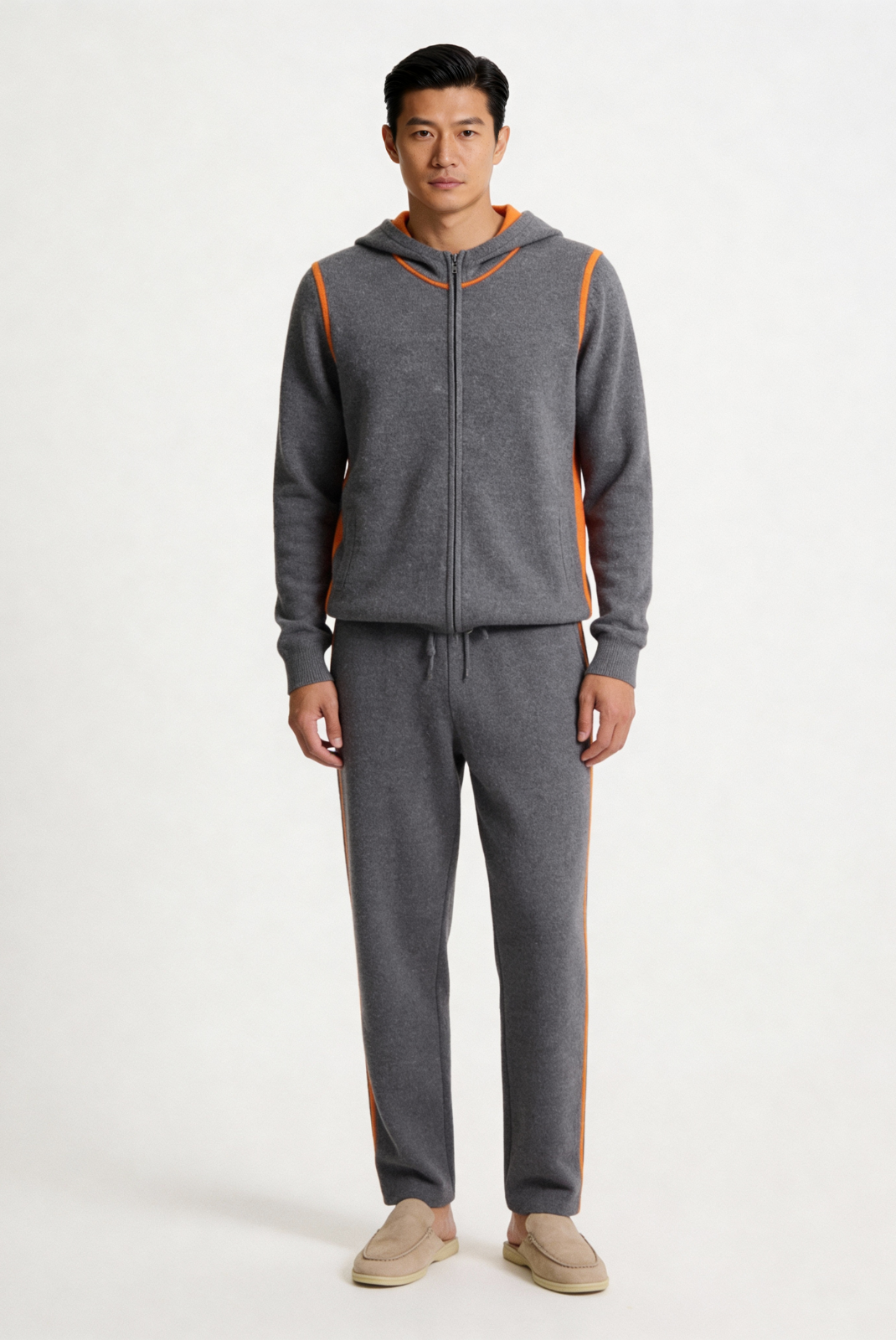 Deep Grey Dune Cashmere Set