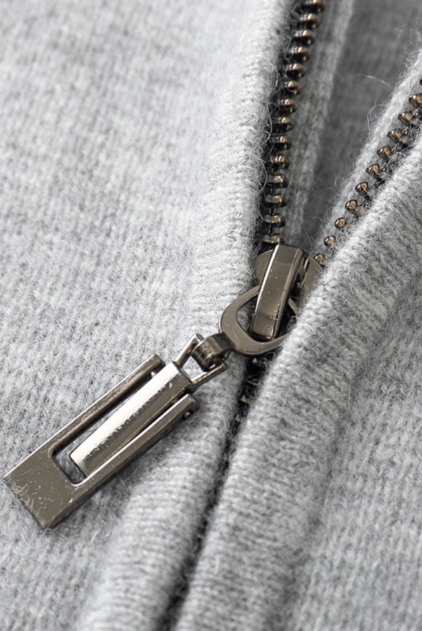 Grey Donati Wool Zip Up