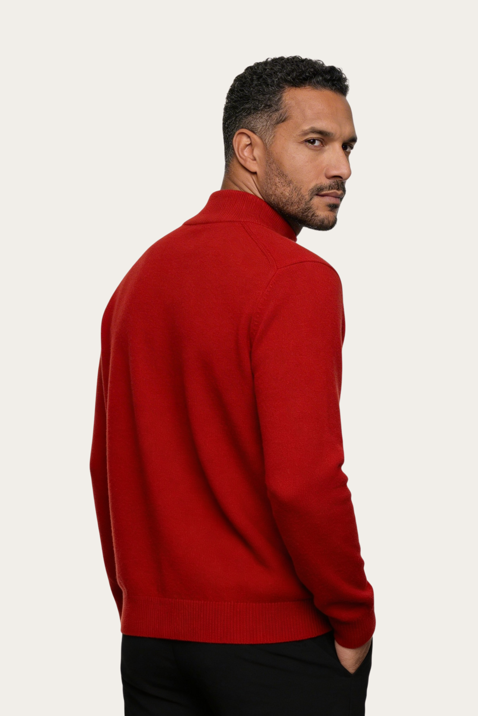 Cardigan Inside-Out en cachemire Rouge