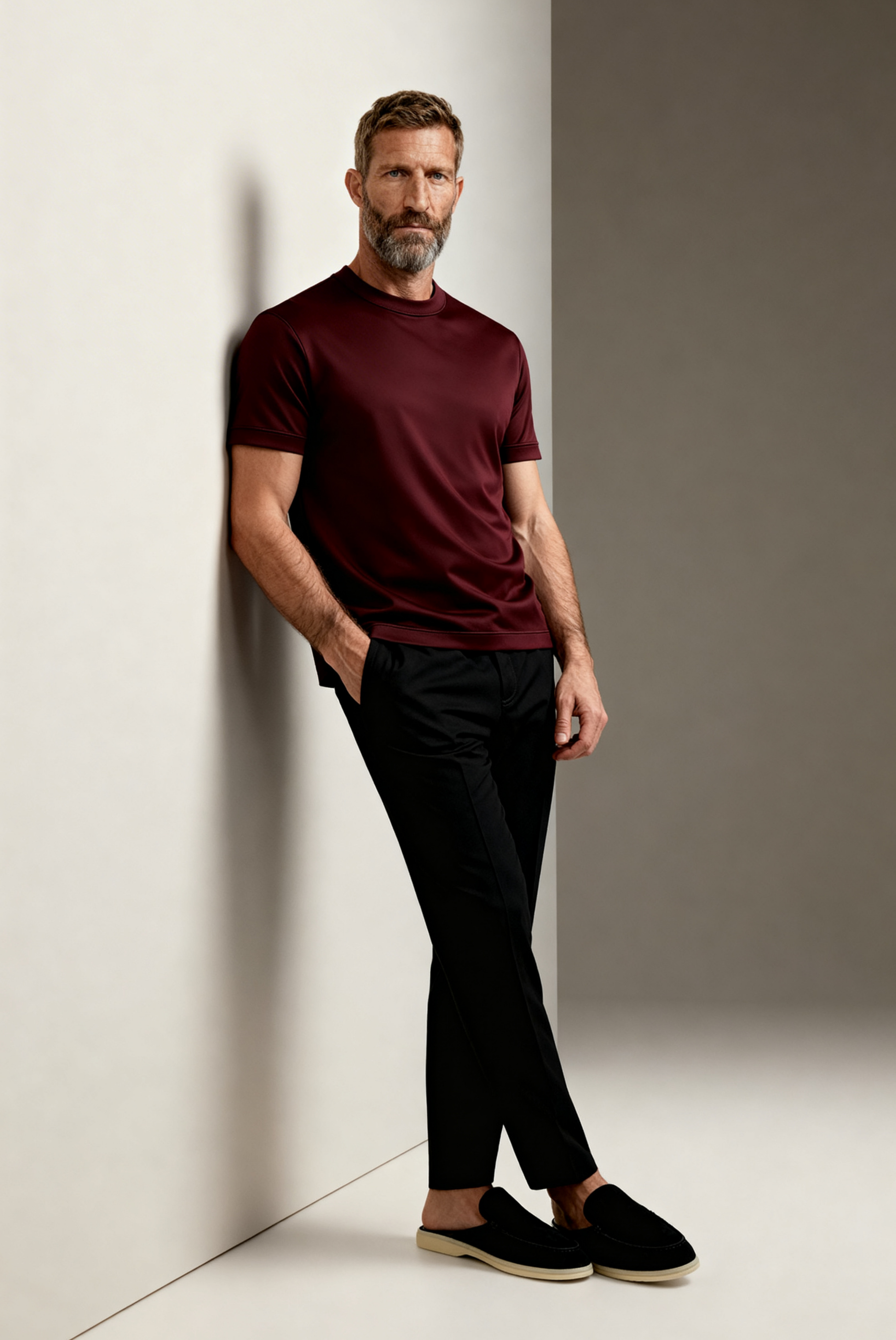 インペリアル T シャツ ボルドーレッド